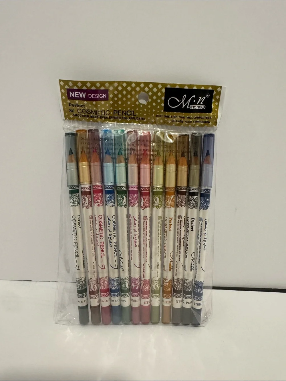Me now Cosmetic Lip Eyeliner Pencil Set Includes 12 Vibrant Colors